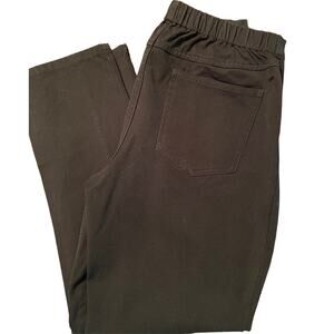 Isaac Mizrahi Live 24/7 Black Ankle Length Elastic Waist Pull on Pants Size 6